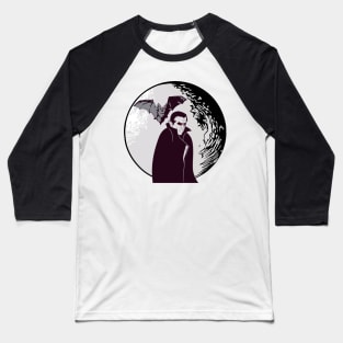 Halloween Vampire - Count Dracula - Full Moon - Vampire Bat Baseball T-Shirt